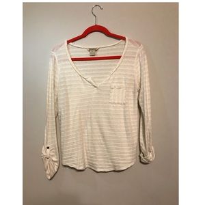 Lucky Brand Henley White Shirt